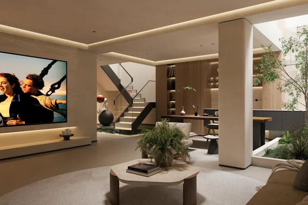 Dining and living joinery in a project package
