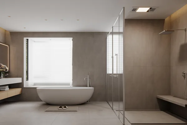 Vanity with a heavy stone top